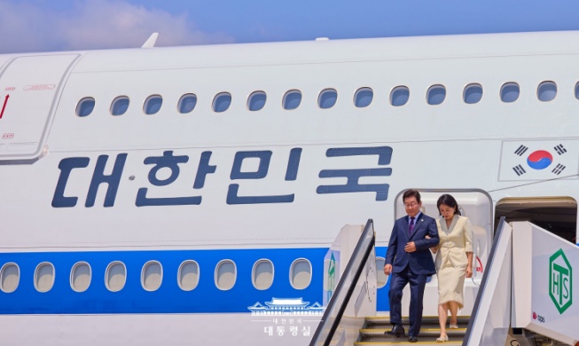 이 대통령, 워싱턴 도착···25일 한미 정상회담