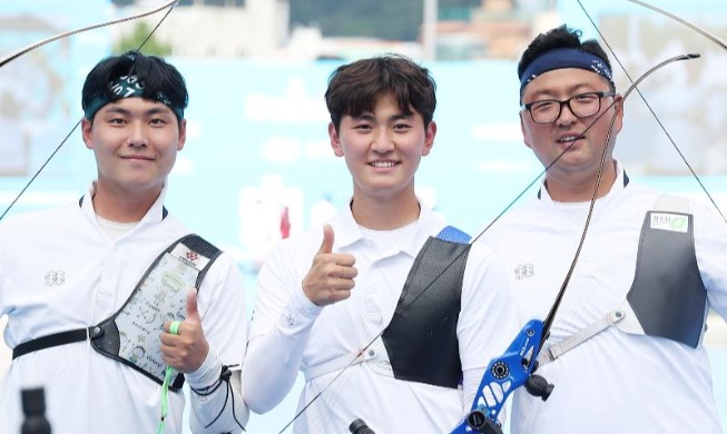 한국 양궁, 세계선수권 남자단체 3연패