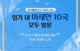 문대통령 한국 대통령 최초 '임기 내 아세안 10국 모두 방문'