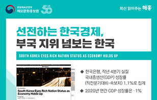 미국 블룸버그, "한국 경제 선전하고 있다"