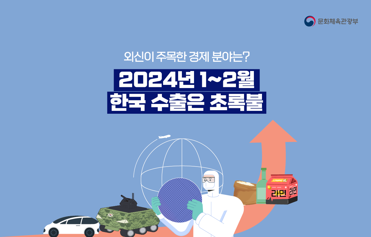 외신이 주목한 경제 분야는? 2024년 1~2월 한국 수출은 초록불