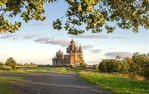 러시아 키지섬의 키지 포고스트 건축물
